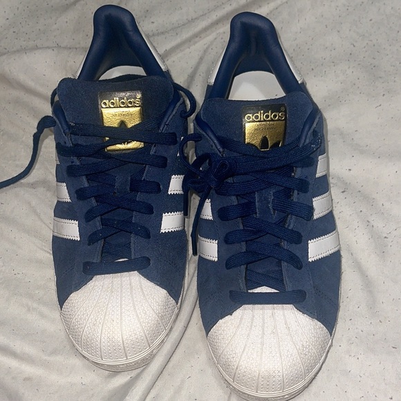 Mens navy blue adidas shell toe size 8 no box - Picture 6 of 6